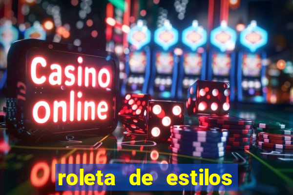 roleta de estilos de roupas